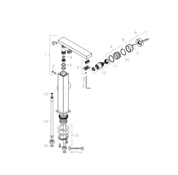 Смесител за мивка Tecturis Е 210 хром HANSGROHE