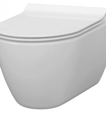 Стенна тоалетна чиния Alfa Rimless бяла