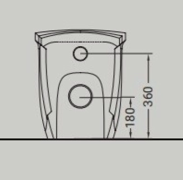 Стенна тоалетна чиния Hi Line HIW10 черен гланц