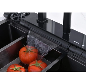 Кухненска мивка Интер 7547PVD Black черна и смесител ИНТЕР КЕРАМИК