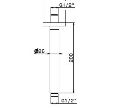 Рамо за душ глава XT черен мат