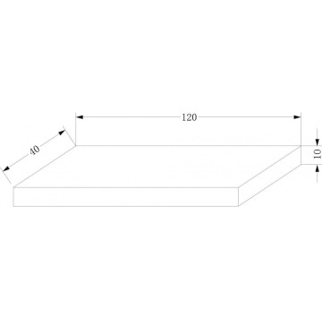 Плот Pietra ICL12050/120B 120/40см черен мат ИНТЕР КЕРАМИК