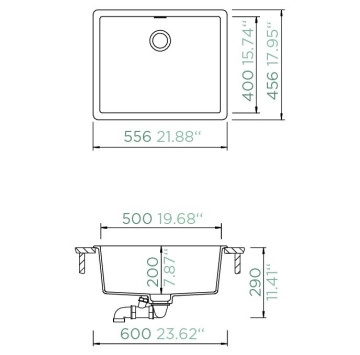 Кухненска мивка Greenwich N100L 46см Polaris SCHOCK