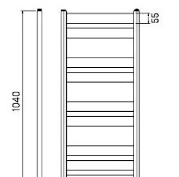 Лира за баня DP 42.5/h104см черен мат