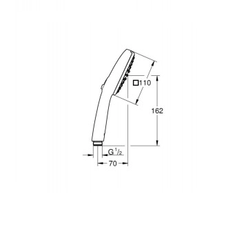 Душ слушалка Tempesta Cube 110 хром GROHE