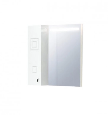 Шкаф огледало Сити 65см бяло с Led осветление