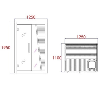 Парна финландска сауна Tempere K40125