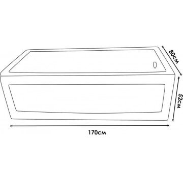 Вана Бендида ICSH1700New 170/80см. акрил бяла ИНТЕР КЕРАМИК