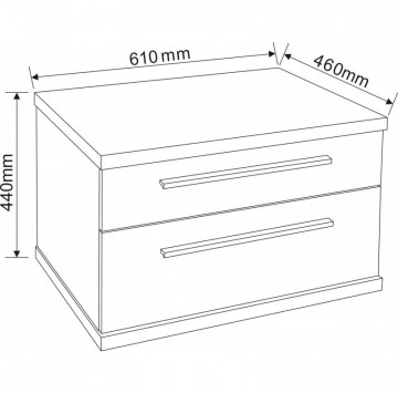 Шкаф за баня Ария ICP6144-2 60см бял/дървесен цвят