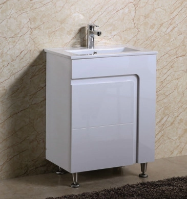 Шкаф за баня с мивка Интер 60см. Бял ICP6085W