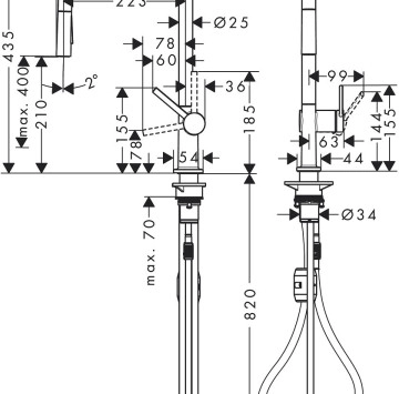 Смесител за кухня Talis M54 хром HANSGROHE