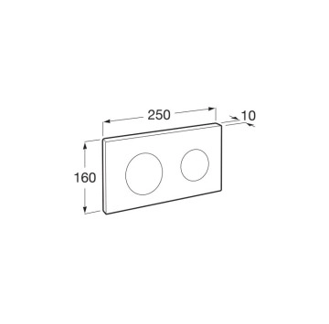 Бутон In Wall PL10 Dual бял мат ROCA