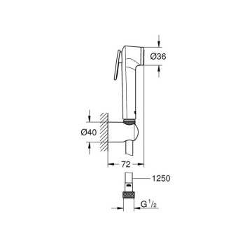 Хигиеничен душ New Tempesta-F злато мат GROHE