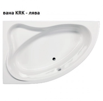 Ъглова Вана Rab-Krk 150/100см Лява бяла