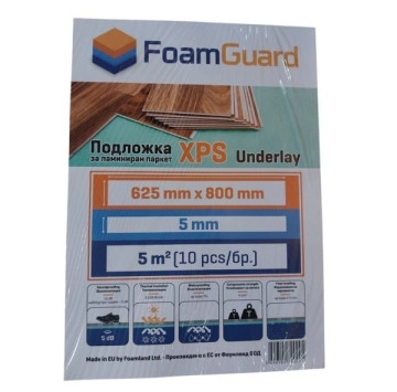 Подложка за паркет XPS 80/62.5см. 5мм