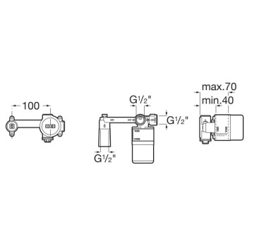Кутия за смесител за умивалник  розово злато ROCA
