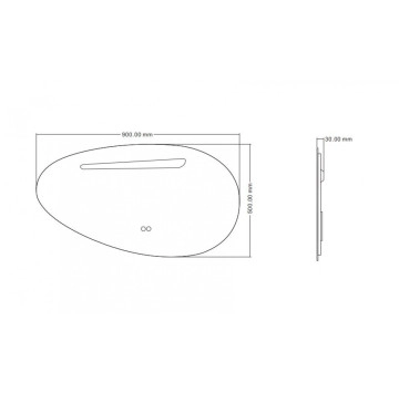 Огледало Donato ICL1956 90/h50см ИНТЕР КЕРАМИК