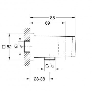 Коляно Euphoria Cube злато GROHE