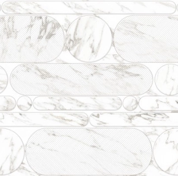 Decor Carrara Luxe Glossy Relief Carving Rect. 60/120