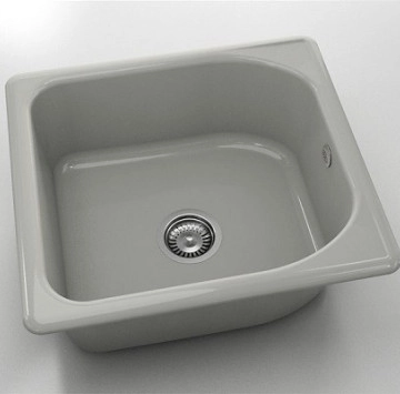 Кухненска мивка 51/56см полимермрамор Инокс