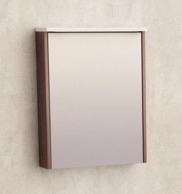 Шкаф огледало Интер ICMC5018-70 50см дървесен цвят/бял гланц
