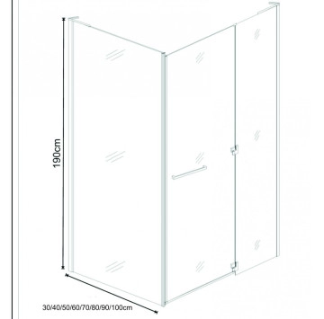 Параван Профи ICS 3-1340 40/h190см. ИНТЕР КЕРАМИК