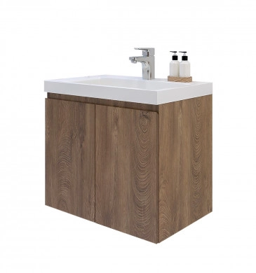 Шкаф за баня с мивка Денвър 60см дървесен цвят