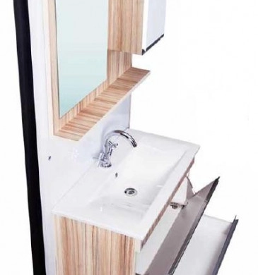 Комплект мебели за баня Vella Set 68см. бяло/бук