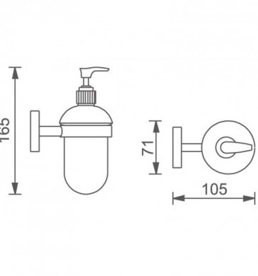 Дозатор за течен сапун Елла стъкло/хром/черен ICA3463B