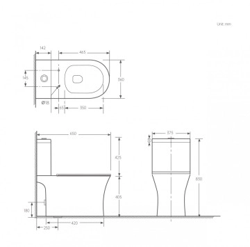 Моноблок ICC7937P New Rimless бял ИНТЕР КЕРАМИК