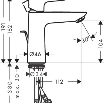 Смесител за мивка Talis E110 LowFlow хром HANSGROHE