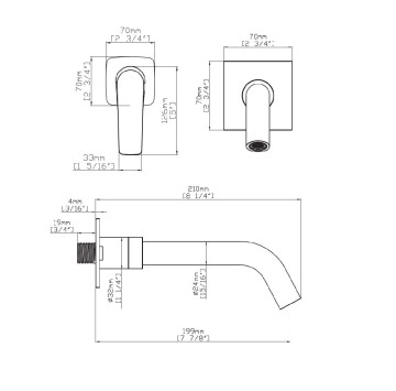 Смесител за мивка за вграждане Lea Gun Metal SO05021-GM KARAG