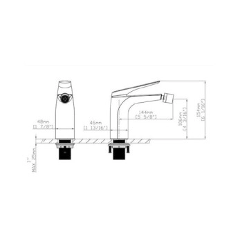 Смесител за биде Lea gun metal B05005-GM KARAG