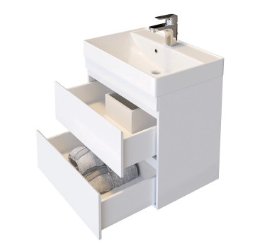 Шкаф за баня Арте бял с мивка ТРИАНО