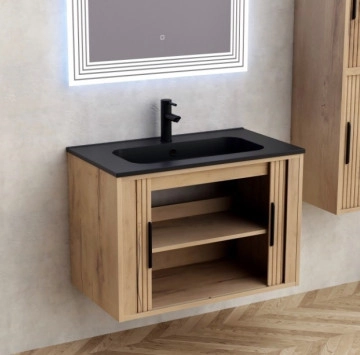 Шкаф за баня Arezzo 8045 Wooden 81см дървесен ИНТЕР КЕРАМИК