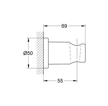 Окачалка Rainshower черен мат GROHE
