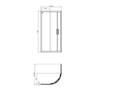 Душ кабина Connect 2 100/100см. овал хром IDEAL STANDARD