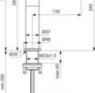 Смесител за мивка Ceralife O H240 BlueStart черен IDEAL STANDARD