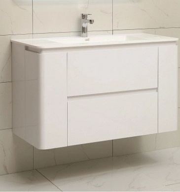 Шкаф за баня с мивка Интер ICP10046 100см бял
