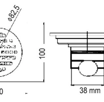 Сифон подов MAGdrain 10/10см. инокс