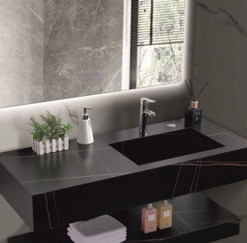 Мивка Pietra ICL12049/120B Right черен мат ИНТЕР КЕРАМИК