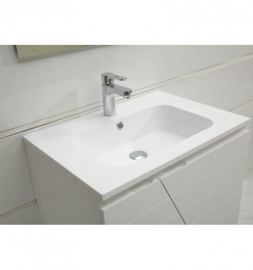 Шкаф за баня с мивка Ения ICP6555W 65см. Бял мивка бяла смола