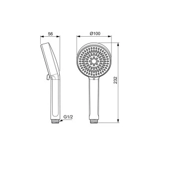 Душ слушалка IdealRain Alu+ кръг ф10см розово злато IDEAL STANDARD