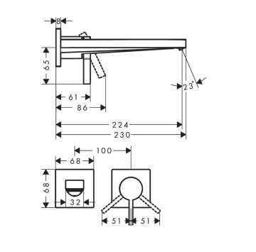 Смесител за мивка Tecturis E 110 бял мат HANSGROHE