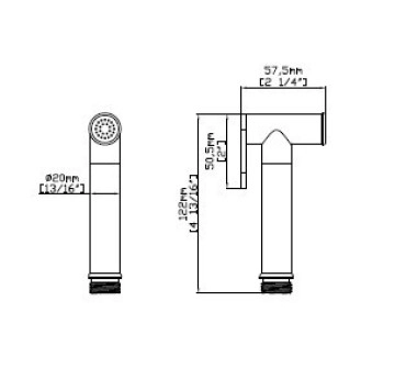 Хигиеничен душ Artemis AC545B Nero черен мат KARAG
