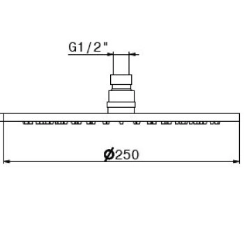 Душ глава O'Rama ф25см злато сатен