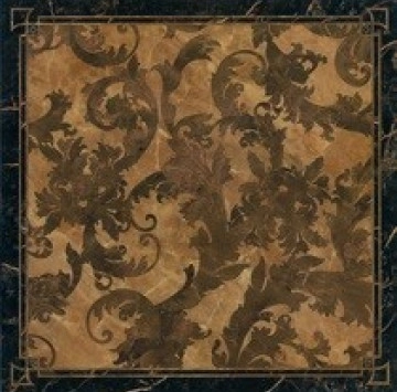 Decor Marble Cassettonato Foglia Nero Lux Saint Lauren Rect. 58.5/58.5