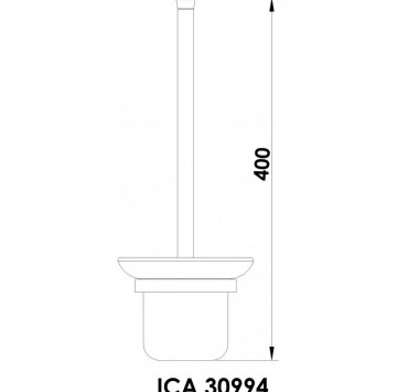Държач за тоалетна четка Ариел стъкло мат хром ICA30994