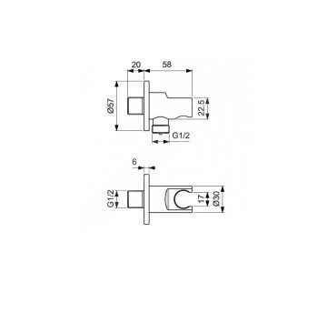 Термостатична душ система за вграждане Ceratherm T100 черен IDEAL STANDARD