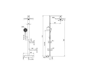 Душ колона Ceratherm Alu+ сребро мат IDEAL STANDARD